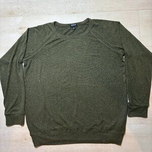 Buffalo David Bitton Women's Crew Neck Top Heather Olive Green Size Medium